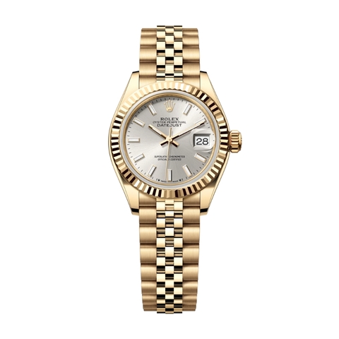 Đồng Hồ Rolex Lady-Datejust 28 279178-0006 Mặt Số Bạc Dây Đeo Jubilee Vàng Vàng