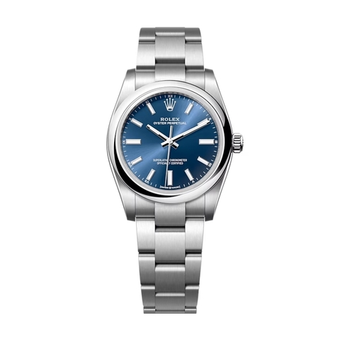 Đồng hồ Rolex Oyster Perpetual 34 124200-0003 Mặt Số Xanh Sáng Dây Đeo Oyster