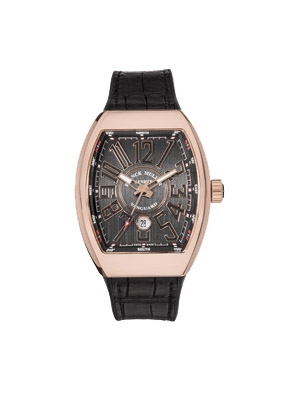 Franck Muller Vanguard 18k Rose Gold Black Automatic V41