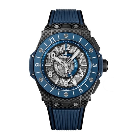Đồng Hồ Hublot Big Bang Unico GMT Carbon Blue Ceramic 45mm 471.QL.7127.RX