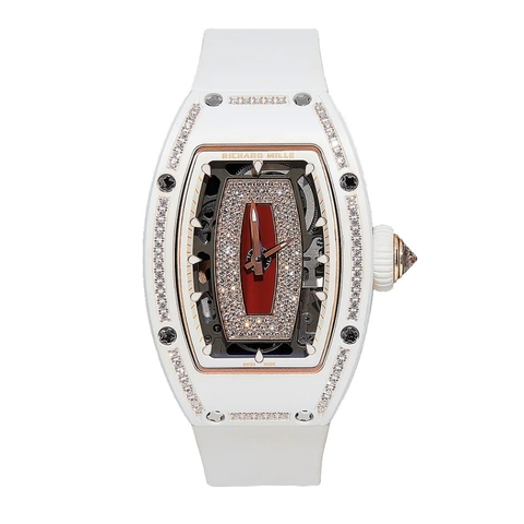 Richard Mille RM 07-01 White Ceramic Red-Lip Diamonds Bezel