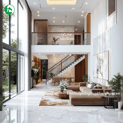 PHÒNG KHÁCH THÔNG TẦNG HIỆN ĐẠI