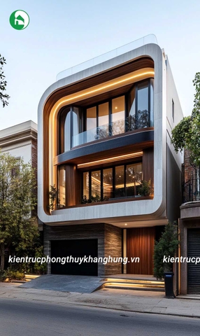 NHÀ PHỐ HIỆN ĐẠI VỚI ĐƯỜNG NÉT KIẾN TRÚC ĐỘC ĐÁO