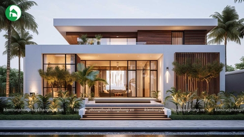 Villa 2 tầng đơn giản hiện đại