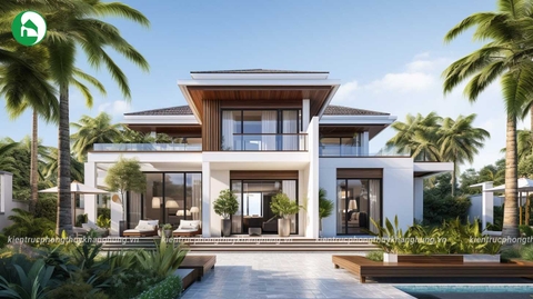 Mẫu nhà vườn 2 tầng độc đáo