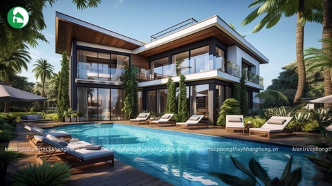 Biệt thự 2 tầng hiện đại