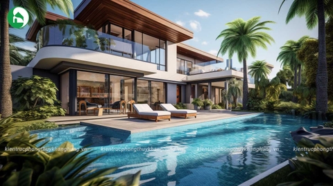 Biệt thự 2 tầng hiện đại, sang trọng