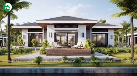 Nhà Vườn 1 Tầng Hiện Đại Với Không Gian Xanh