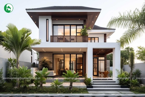 Mẫu nhà vườn cho đất mặt tiền 11m