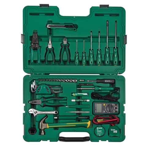 Bộ dụng cụ sửa chữa điện 61 chi tiết SATA 09536