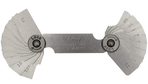 Bộ dưỡng đo bán kính Mitutoyo 186-110 (0.4-6mm)  18 lá