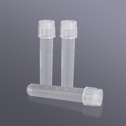 Ống nghiệm Polypropylene 12ml, tiệt trùng, màu trắng