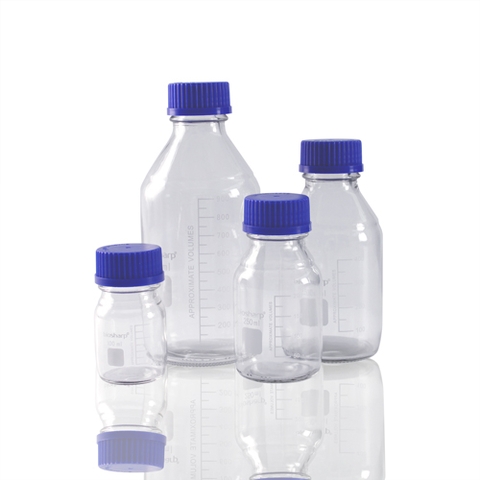 Chai thủy tinh trung tính, nắp vặn chịu nhiệt, hãng Biosharp