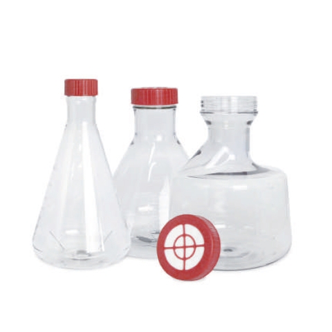 Bình tam giác Polycarbonate dung tích lớn, nắp lọc vô trùng (Large capacity Polycarbonate erlenmeyer flask with vent cap), hãng LabSelect