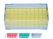 50-Well Microtube Racks, Yellow