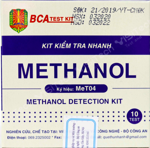 KIT kiểm tra nhanh Methanol trong rượu (MeT04), Bộ Công An