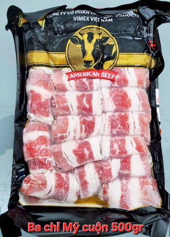 Ba chỉ bò Mỹ Exel cuộn