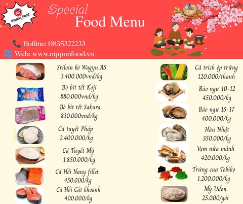 🍱 MENU SẢN PHẨM RIÊNG – TỰ DO MIX QUÀ THEO Ý MUỐN