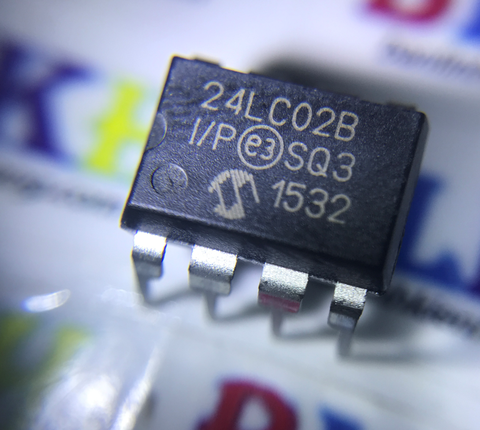 2 IC EEPROM 24LC02B DIP-8 chính hãng Microchip