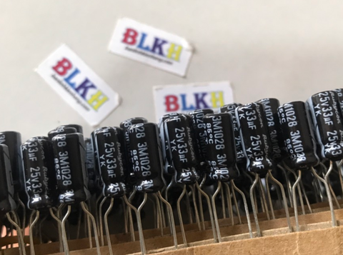 20 Tụ hóa Nhật Bản 25V 33uF 5x11 chính hãng Rubycon