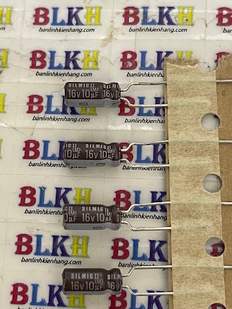 2 Tụ âm thanh ELNA SILMIC II 16v 10uF 5x11mm chính hãng ( màu nâu)