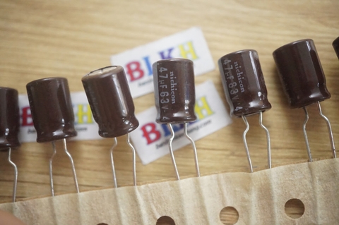 10 Tụ hóa 63V 47uF 8x11 chính hãng Nichicon