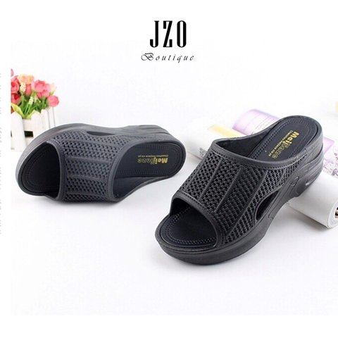 Dép nhựa nữ quai ngang đế xuồng cao 6cm GNN5