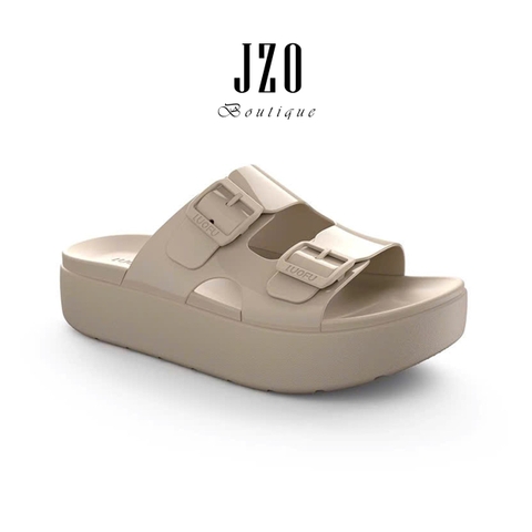 Dép lê hai quai khóa nữ đế cao 5cm LUOFU 7221