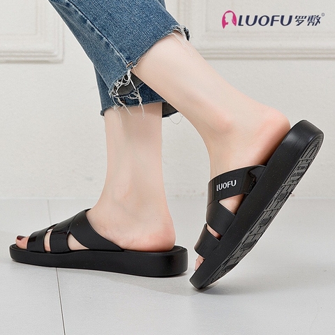 Dép lê nữ 3 quai chéo ngang LUOFU 7185