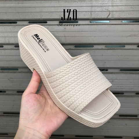 Dép nhựa nữ cao gót 5cm Meijiaze GNN302