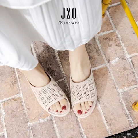 Dép nhựa nữ quai ngang đế xuồng cao 6cm GNN5