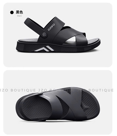 Dép xăng đan nam hai quai chéo LUOFU 6240