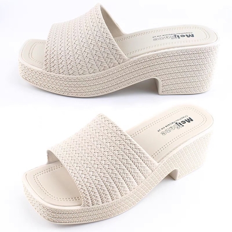 Dép nhựa nữ cao gót 5cm Meijiaze GNN302