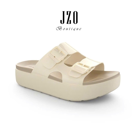 Dép lê hai quai khóa nữ đế cao 5cm LUOFU 7221