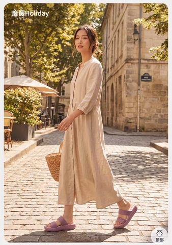 Dép 2 Quai Ngang Nữ LUOFU 7229