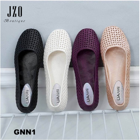 Giày nhựa bệt nữ đi mưa đi biển  - GNN1 - Mũi tròn