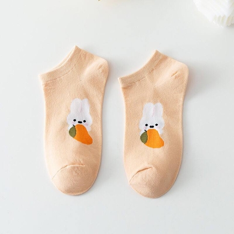 Tất lười nữ cổ ngắn TLN01 - Thỏ cam