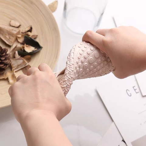 Giày nhựa bệt nữ đi mưa đi biển GNN1 - Mũi vuông