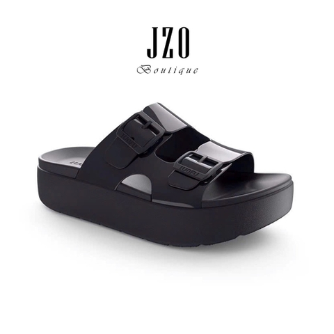 Dép lê hai quai khóa nữ đế cao 5cm LUOFU 7221