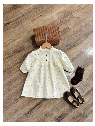 Váy tay lỡ cà bông chấm bi