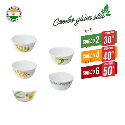 Combo giá tốt-Chén cơm thủy tinh Diva Laopala 120