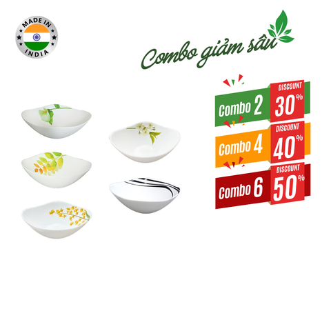 Combo giá tốt-Chén thủy tinh vuông nhỏ Diva Laopala 115