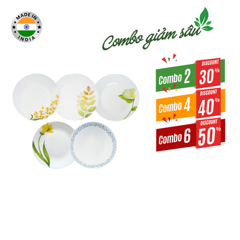 Combo giá tốt-Đĩa thủy tinh tròn nhỏ Diva Laopala 190
