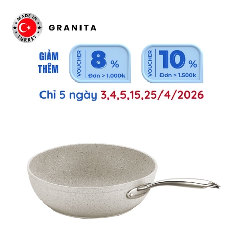 Chảo chống dính bếp từ sâu Korkmaz Granita 2.5 lít  - Ø24cm - A1273