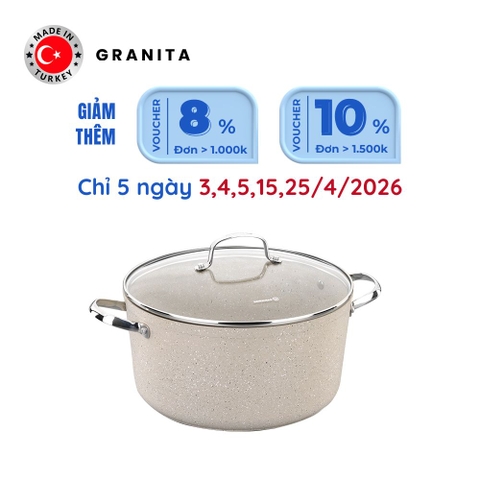 Nồi chống dính bếp từ Korkmaz Granita 3 lít - Ø20x10.5cm - A1260
