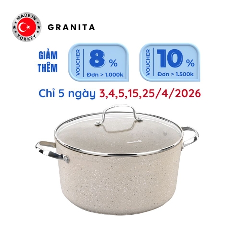 Nồi chống dính Korkmaz Granita 5 lít - Ø24x12.5cm - A1261