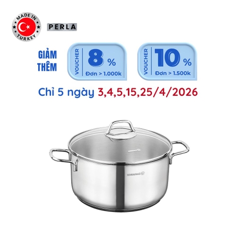 Nồi inox cao cấp Korkmaz Perla 2.3 lít - Ø18x9cm - A1654