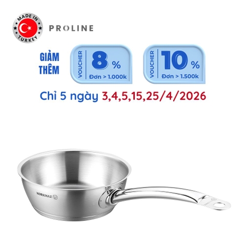 Chảo inox bếp từ sâu lòng cao cấp Korkmaz Proline 2 lít - Ø20x7cm - A1175