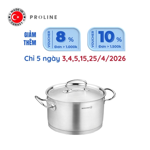 Nồi nấu bếp từ inox cao cấp Korkmaz Proline 2 lít - Ø16x10cm  - A1160