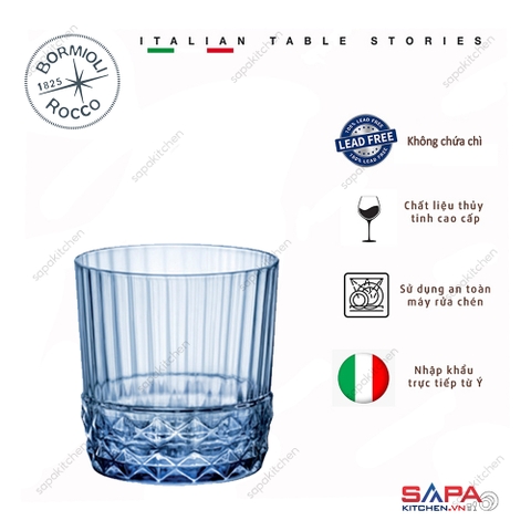 Ly thủy tinh cao cấp America 20s 30cl màu xanh dương